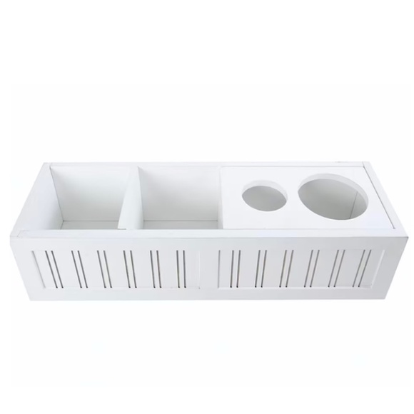 NIB White Organization Bathroom Wall Shelf with Towel Bar! - Picture 3 of 7